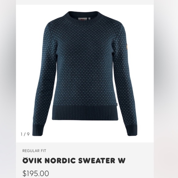 Fjallraven Ovik Nordic Sweater Womens Blue - Picture 16 of 16